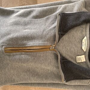 Covington Gray and Tan Quarter-Zip Pullover